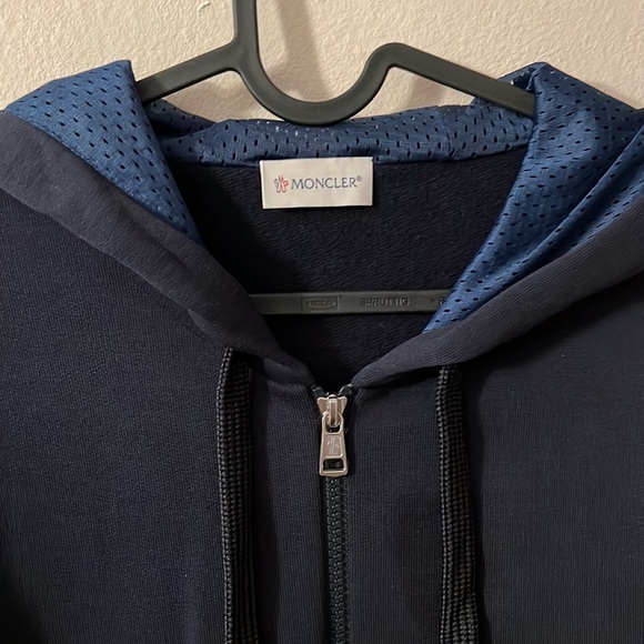 Moncler men’s logo monogram print zip up hoodie jacket NEW - Picture 3 of 11